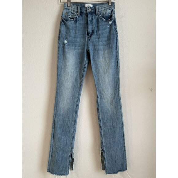 PISTOLA Colleen Slim Boot High Rise Women’s Size 25 Raw Hem Side Slit‎ Slimming - Picture 6 of 16